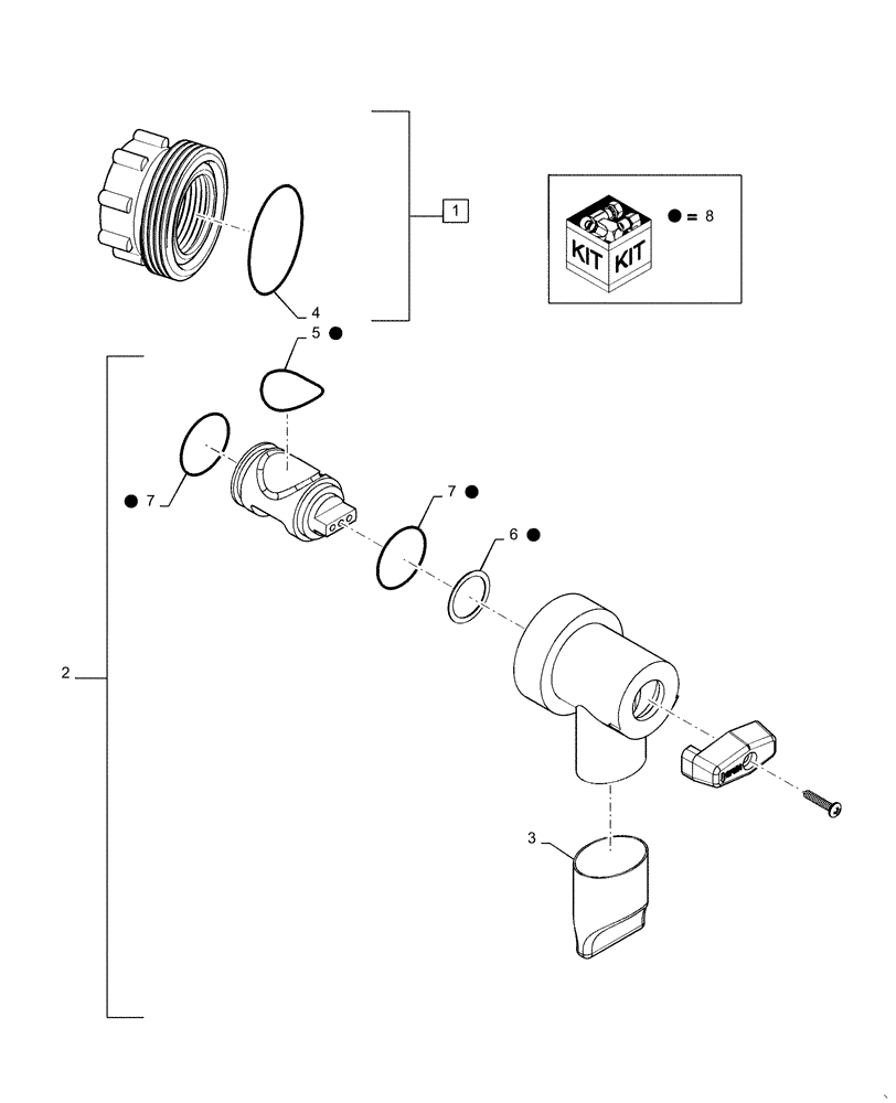 Схема запчастей Case IH PATRIOT 3240 - (78.110.AM[06]) - BOOM DRAIN VALVE (78) - SPRAYING