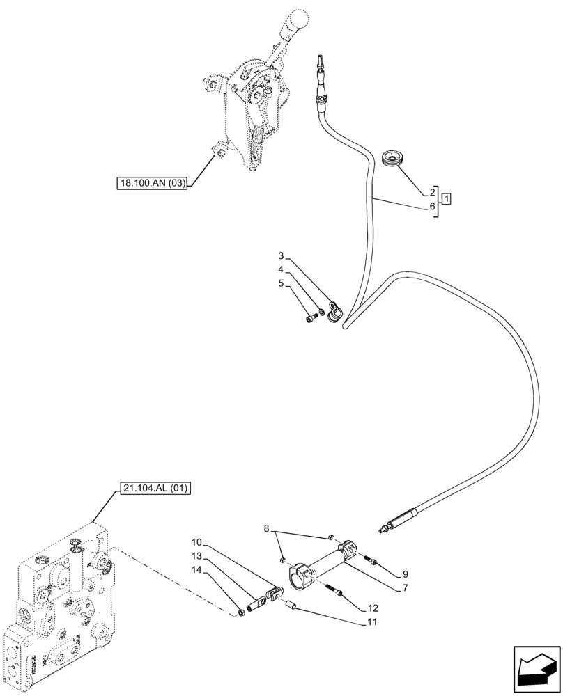 Схема запчастей Case IH FARMALL 75C - (18.100.AQ[03]) - VAR - 332808, 336814, 743565, 743566 - PTO CLUTCH, FLEXIBLE CONTROL, CAB (POWER SHUTTLE) (18) - CLUTCH