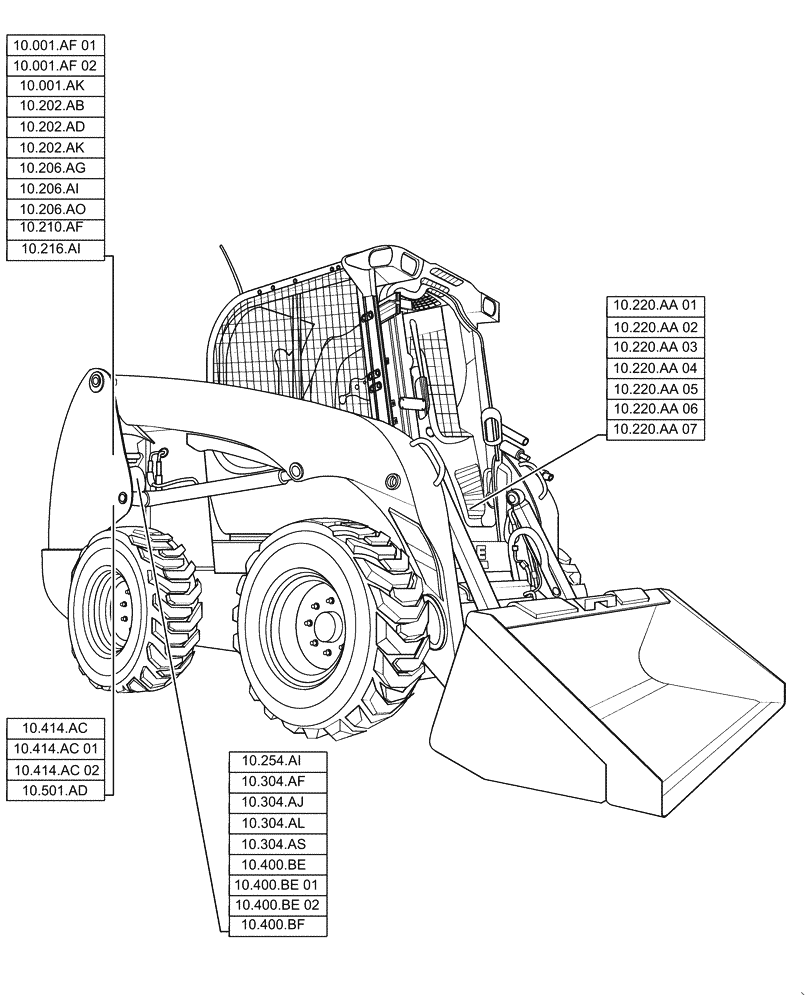 Схема запчастей Case IH SR200 - (00.000.10) - PICTORIAL INDEX - ENGINE (00) - GENERAL & PICTORIAL INDEX