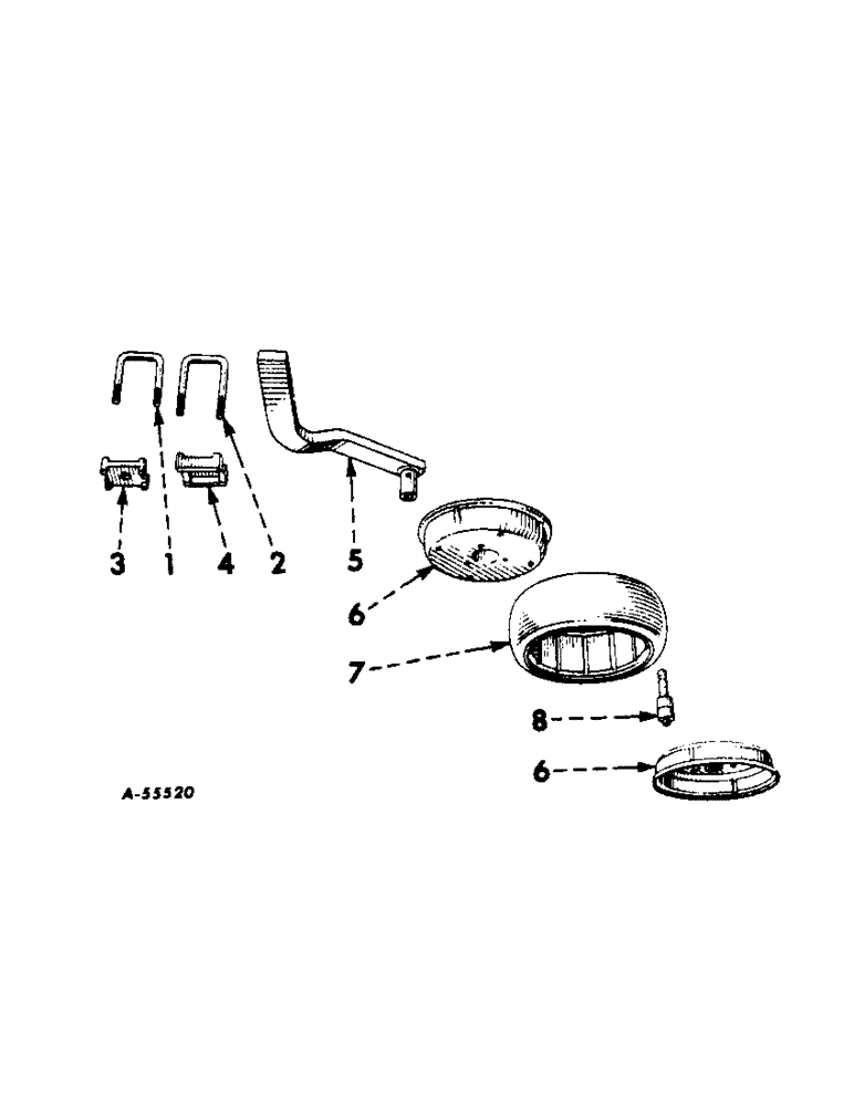 Схема запчастей Case IH 665A - (AE-13[A]) - BALL BEARING GAUGE WHEEL 