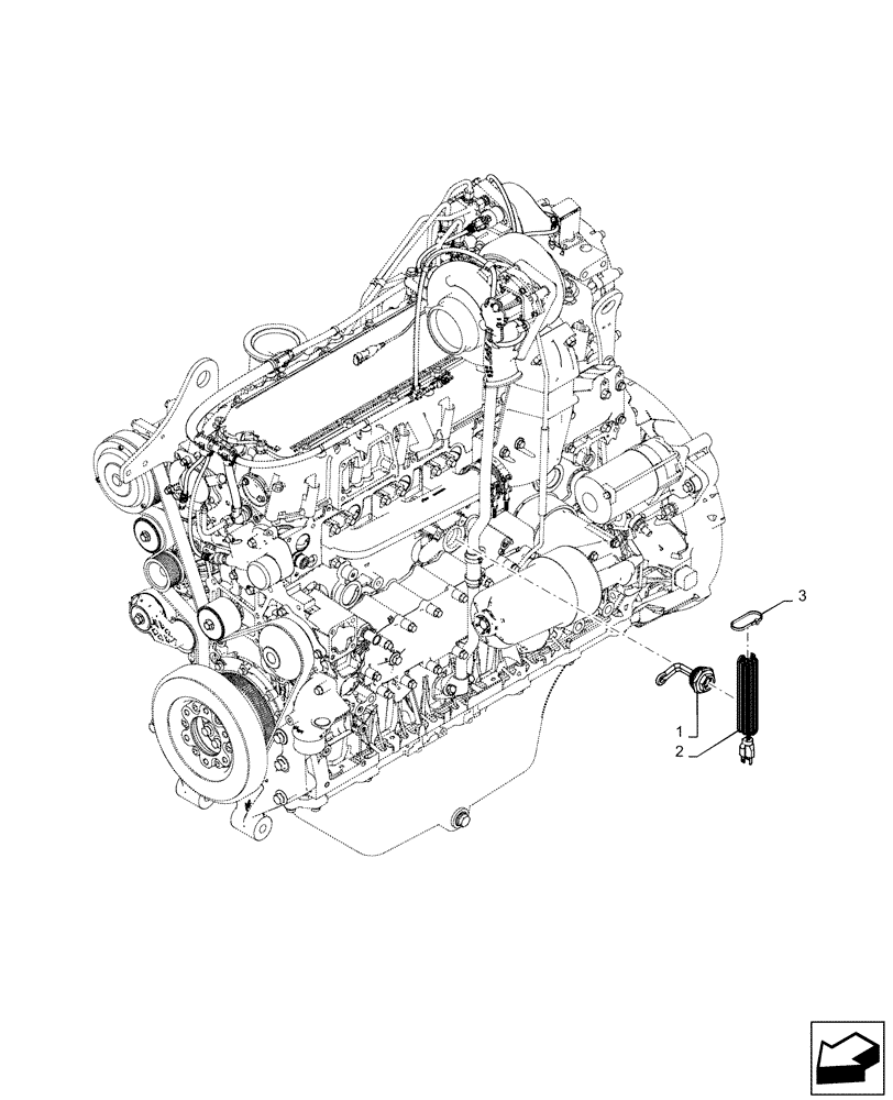 Схема запчастей Case IH STEIGER 620 - (55.202.AE[01]) - VAR - 420814 - BLOCK HEATER, 120V, NA, 13L ENGINE (55) - ELECTRICAL SYSTEMS