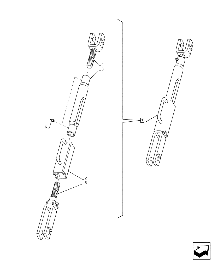 Схема запчастей Case IH FARMALL 75C - (37.120.AV[02]) - VAR - 391953, 743598 - 3 POINT HITCH, LIFTING ROD, RIGHT, COMPONENTS (37) - HITCHES, DRAWBARS & IMPLEMENT COUPLINGS