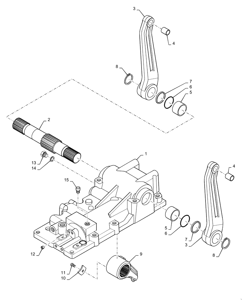 Схема запчастей Case IH FARMALL 40C - (37.110.AM[02]) - HYDRAULIC LIFT, FARMALL 40C, 50C (37) - HITCHES, DRAWBARS & IMPLEMENT COUPLINGS