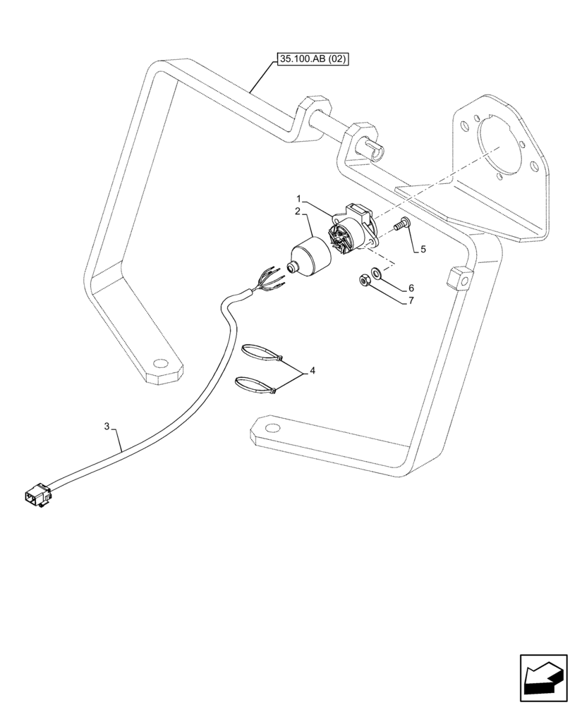 Схема запчастей Case IH FARMALL 75C - (55.510.BM[06]) - VAR - 334255, 334256, 334257 - POWER SOCKET (55) - ELECTRICAL SYSTEMS