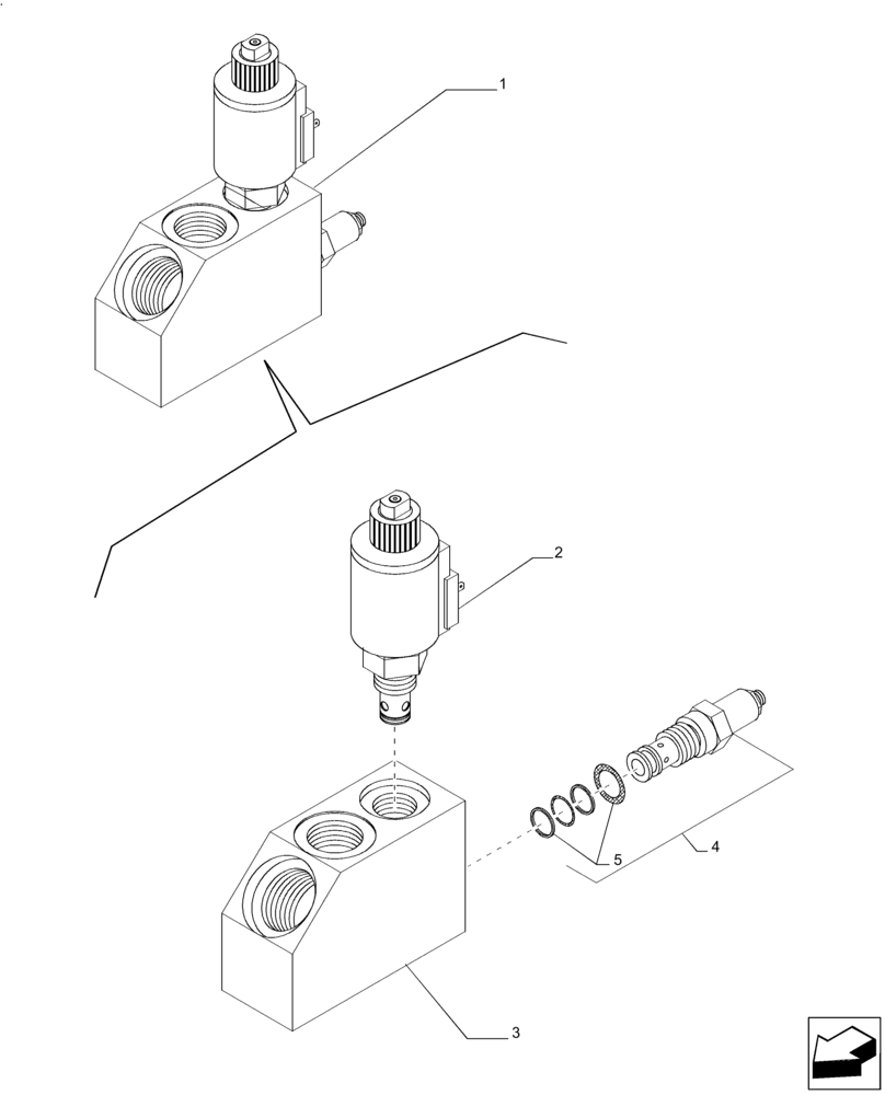 Схема запчастей Case IH A8800 - (35.310.AS[05]) - SOLENOID VALVE, ROLLER (35) - HYDRAULIC SYSTEMS