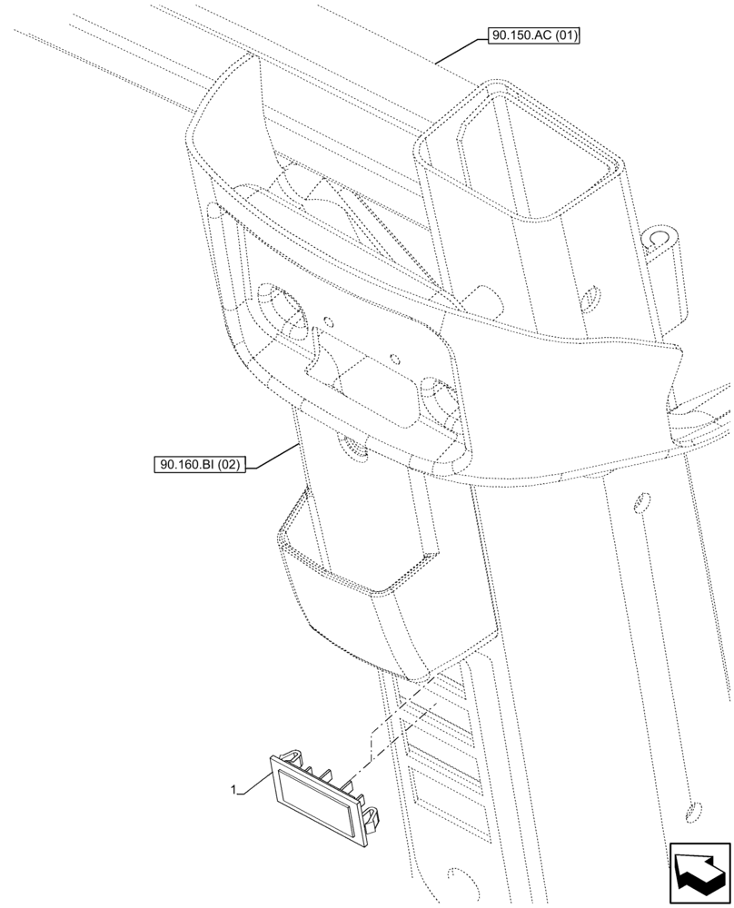 Схема запчастей Case IH FARMALL 65C - (55.512.BG[06]) - VAR - 332717, 391713, 743580 - HEADLIGHT, SWITCH, PLUG (55) - ELECTRICAL SYSTEMS