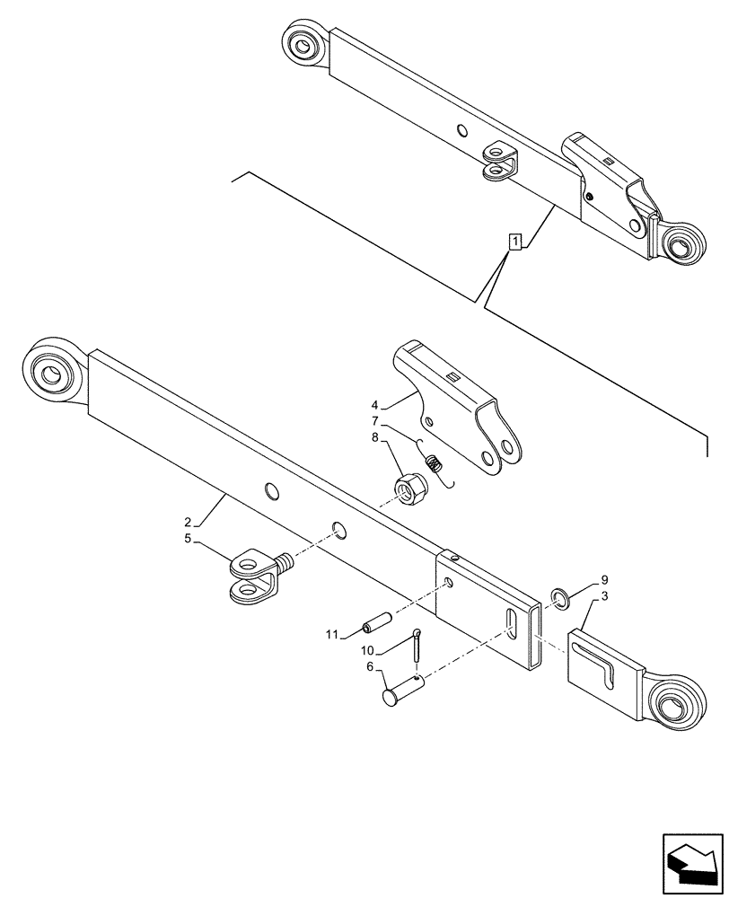 Схема запчастей Case IH FARMALL 65C - (37.120.AO[02]) - VAR - 391953, 743598 - LOWER LINK, ARM, COMPONENTS (37) - HITCHES, DRAWBARS & IMPLEMENT COUPLINGS