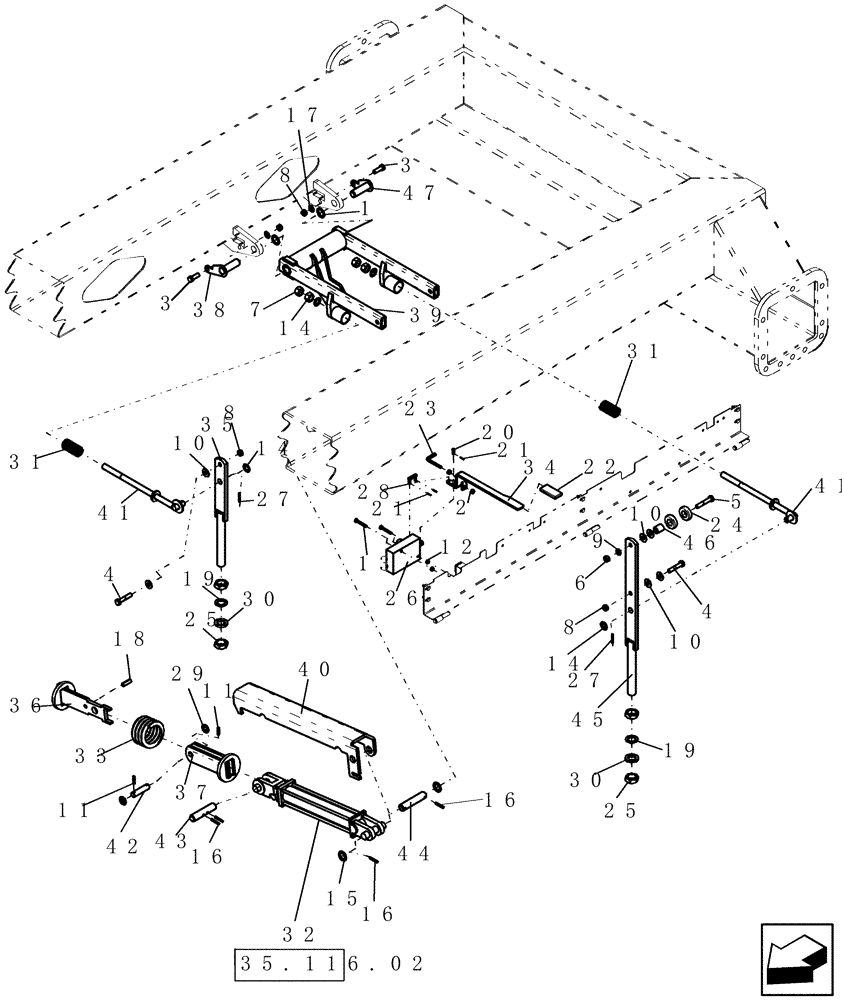 Схема запчастей Case IH 2280 - (75.100.25) - CENTER MANIFOLD LIFT (2 TANK) (75) - SOIL PREPARATION