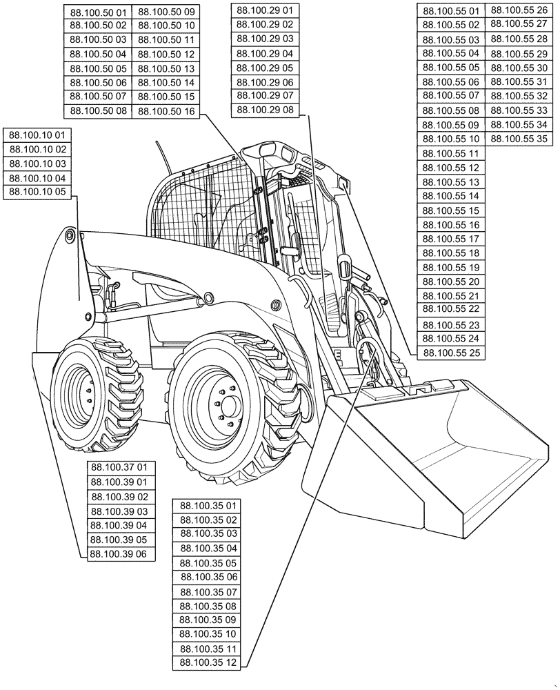 Схема запчастей Case IH SR200 - (00.000.88[01]) - PICTORIAL INDEX - ACCESSORIES (00) - GENERAL & PICTORIAL INDEX