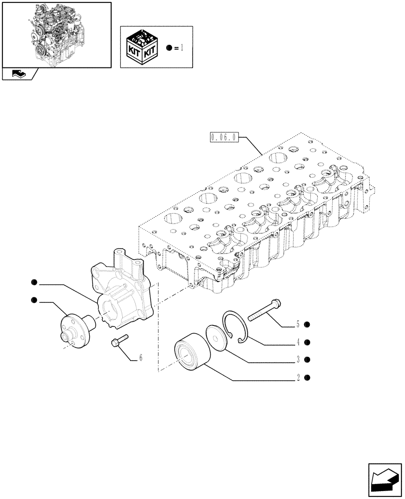 Схема запчастей Case IH FARMALL 80 - (0.34.9) - BELT PULLEY DRIVE & COVER (01) - ENGINE