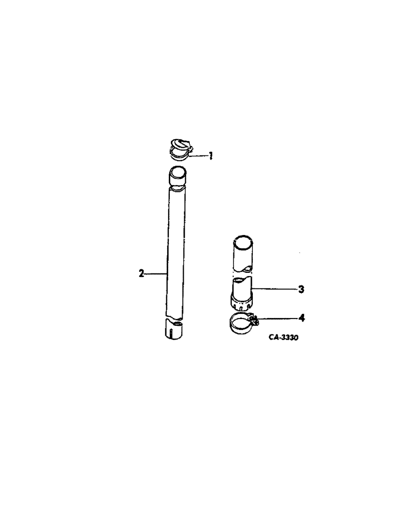 Схема запчастей Case IH 1566 - (12-15[A]) - POWER, CHROME PLATED EXHAUST PIPE ATTACHMENT, 1566 TRACTORS Power