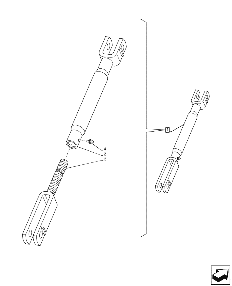 Схема запчастей Case IH FARMALL 65C - (37.120.AV[03]) - VAR - 391953, 743598 - 3 POINT HITCH, LIFTING ROD, LEFT, COMPONENTS (37) - HITCHES, DRAWBARS & IMPLEMENT COUPLINGS