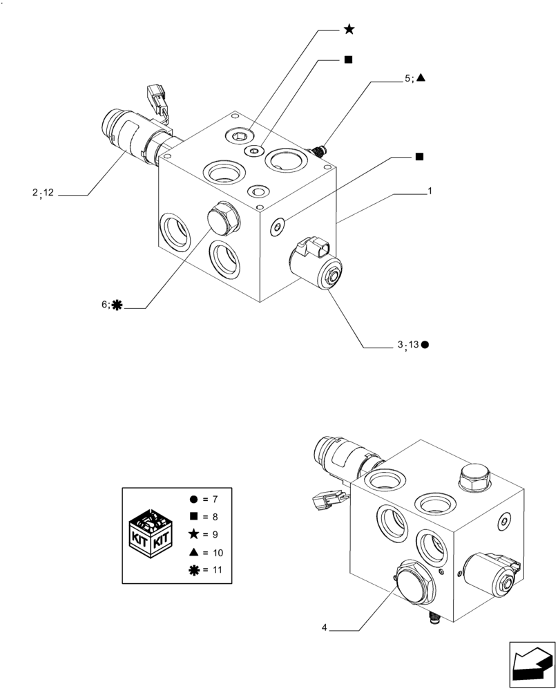 Схема запчастей Case IH A8000 - (74.130.AF[01]) - EXTRACTOR, BLOCK (74) - CLEANING