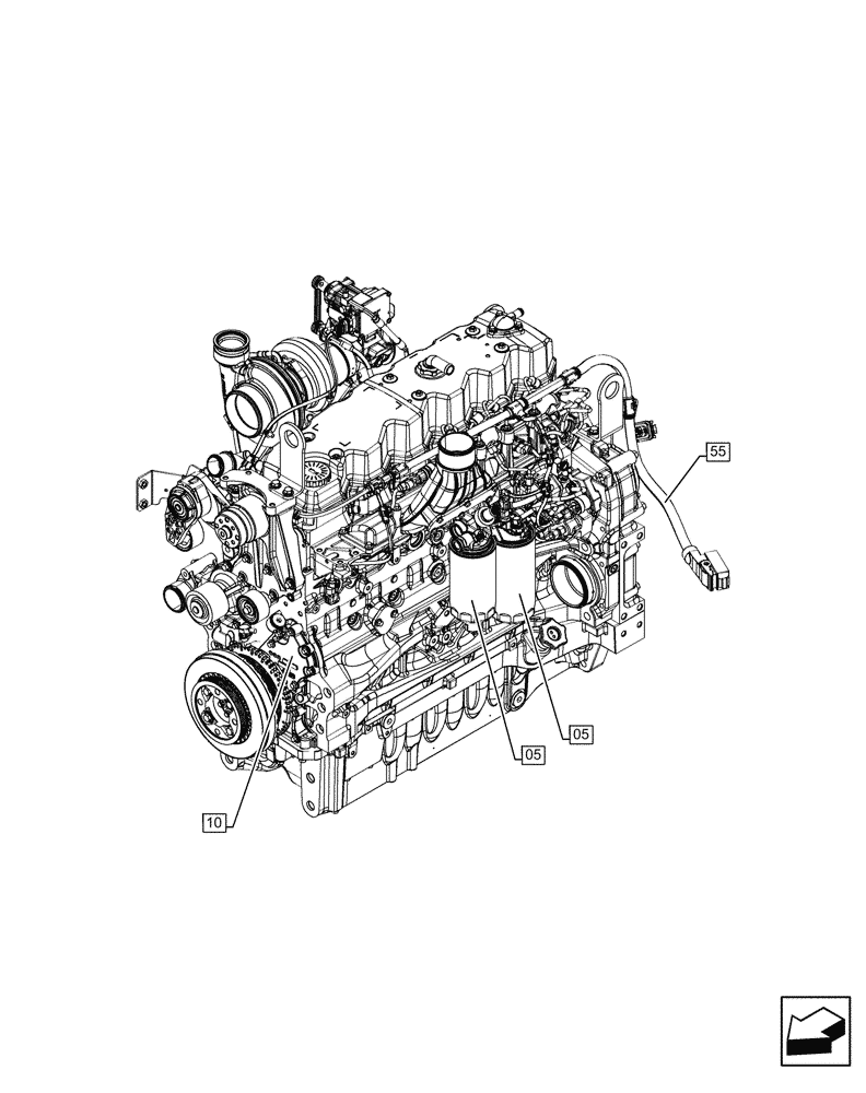 Схема запчастей Case IH F4DFE613N B006 - (00.000.00) - PICTORIAL INDEX - MAIN SECTIONS (00) - GENERAL & PICTORIAL INDEX