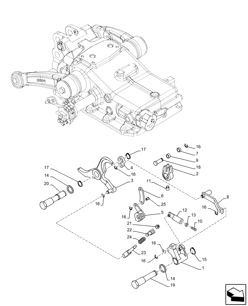 Схема запчастей Case IH FARMALL 85C - (37.110.AM[03]) - VAR - 332785 - HYDRAULIC LIFT, HOUSING, LEVER, TIE-ROD (37) - HITCHES, DRAWBARS & IMPLEMENT COUPLINGS