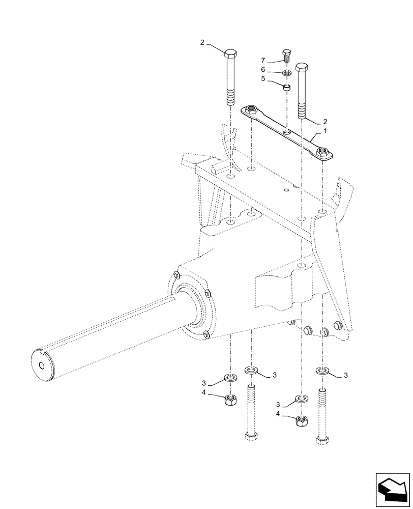 Схема запчастей Case IH STEIGER 370 - (27.100.010) - AXLE MOUNTING (27) - REAR AXLE SYSTEM