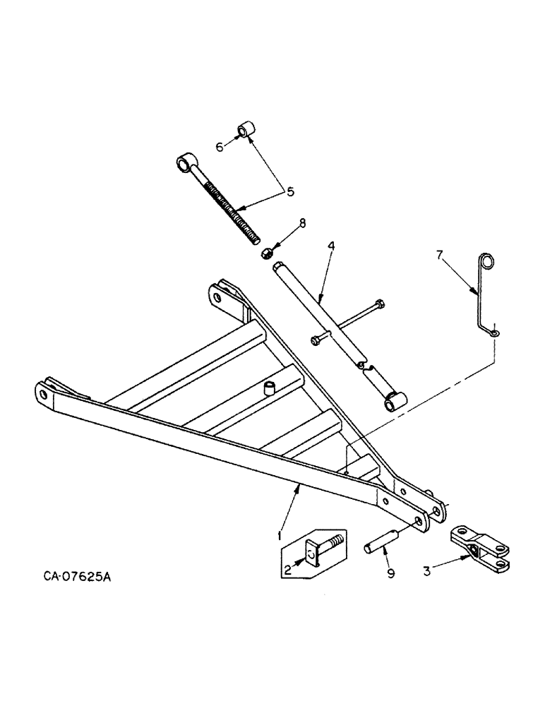 Схема запчастей Case IH 365 - (D-07) - HITCH FRAME (09) - CHASSIS