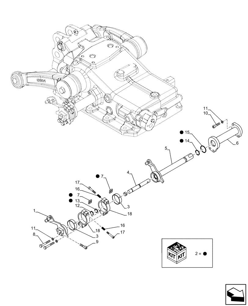 Схема запчастей Case IH FARMALL 105C - (37.110.AK[02]) - VAR - 332785 - HYDRAULIC LIFT, CONTROL LEVER, REAR (37) - HITCHES, DRAWBARS & IMPLEMENT COUPLINGS