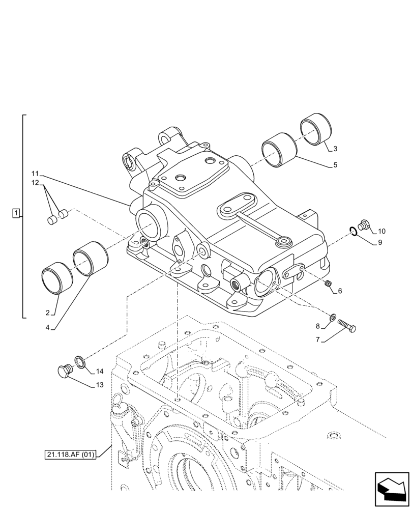 Схема запчастей Case IH FARMALL 95C - (37.110.AP[01]) - VAR - 390831 - HYDRAULIC LIFT, HOUSING (37) - HITCHES, DRAWBARS & IMPLEMENT COUPLINGS