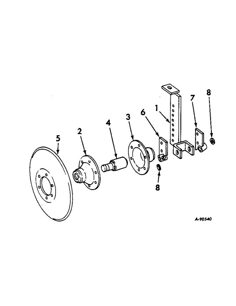 Схема запчастей Case IH 86 - (V-20) - DISK FURROWING ATTACHMENT, 9 IN., 1967 AND SINCE 