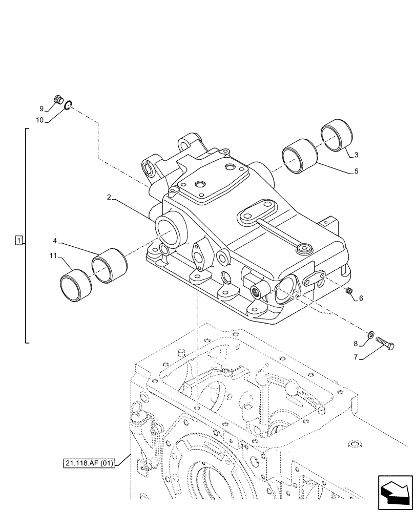 Схема запчастей Case IH FARMALL 105C - (37.110.AP[04]) - VAR - 743597 - HYDRAULIC LIFT, HOUSING, HI-LO, CAB (37) - HITCHES, DRAWBARS & IMPLEMENT COUPLINGS