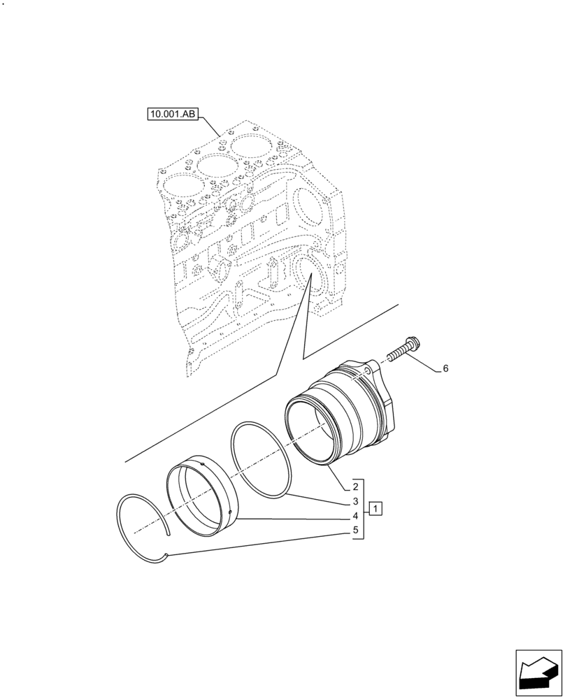 Схема запчастей Case IH F4DFE613B B006 - (10.114.AH) - ACCESSORY DRIVE (10) - ENGINE