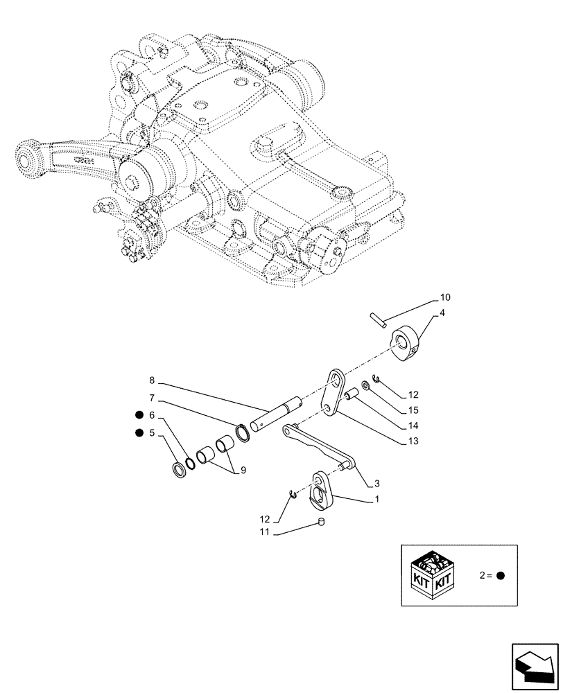 Схема запчастей Case IH FARMALL 105C - (37.110.AM[02]) - VAR - 390831 - HYDRAULIC LIFT, HOUSING, LEVER, TIE-ROD, ARM (37) - HITCHES, DRAWBARS & IMPLEMENT COUPLINGS