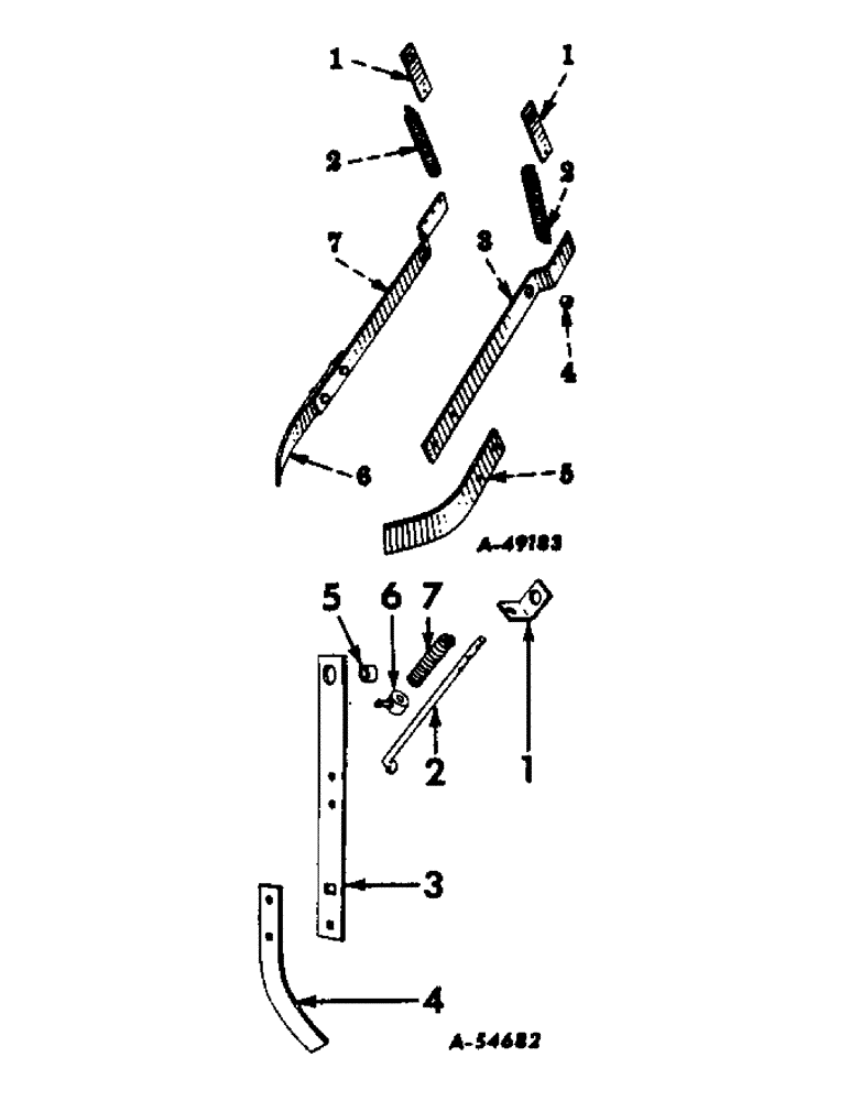 Схема запчастей Case IH 185 - (B-06[A]) - COVERING BLADE ATTACHMENT, USED 1959 AND SINCE 