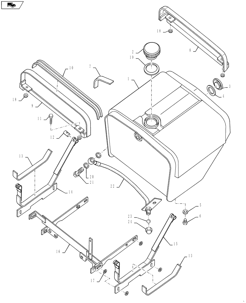 Схема запчастей Case IH 654 - (066) - FUEL TANK (03) - FUEL SYSTEM