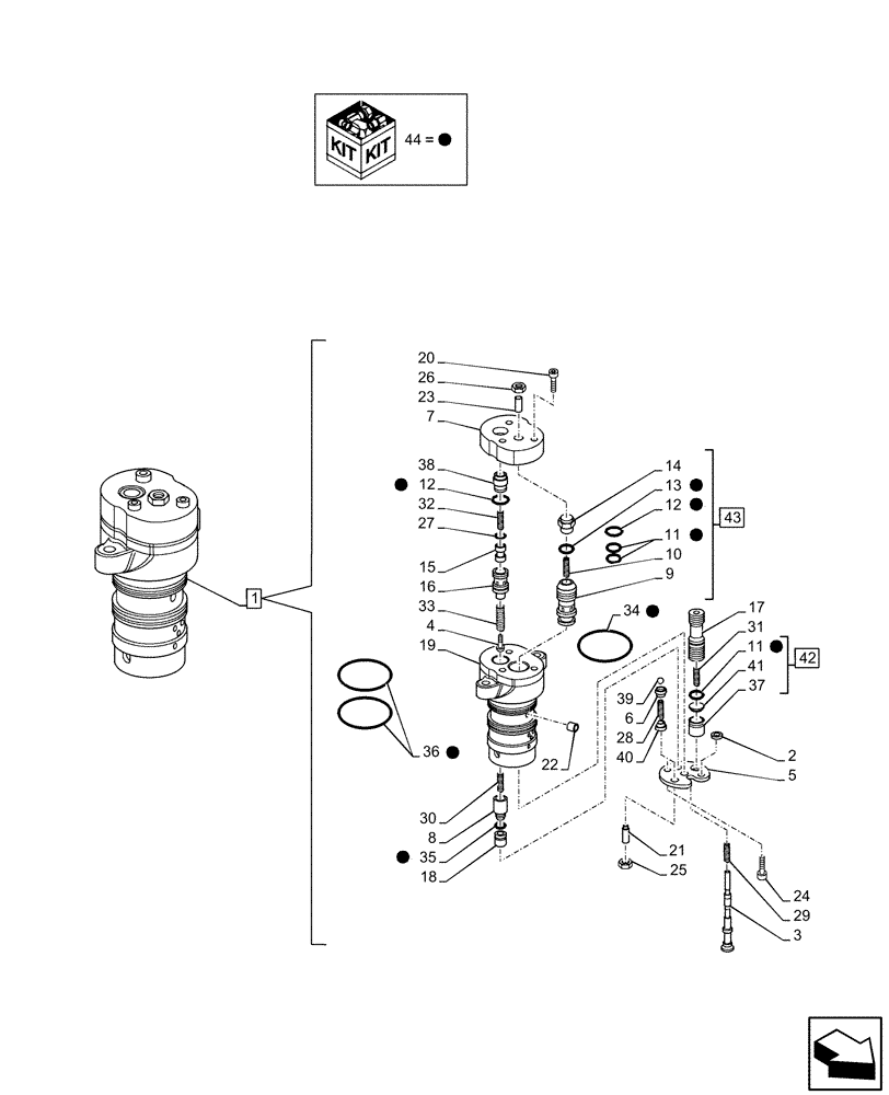 Схема запчастей Case IH FARMALL 115C - (35.114.AA[01]) - VAR - 332785, 390831 - HYDRAULIC LIFT, CONTROL VALVE, COMPONENTS (35) - HYDRAULIC SYSTEMS