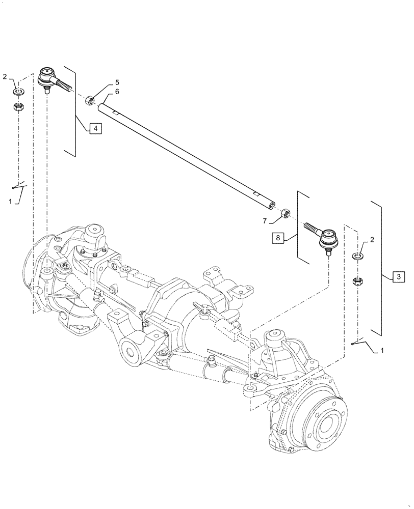 Схема запчастей Case IH FARMALL 40C - (41.106.AD[02]) - STEERING TIE-ROD, FARMALL 40C, 50C (41) - STEERING