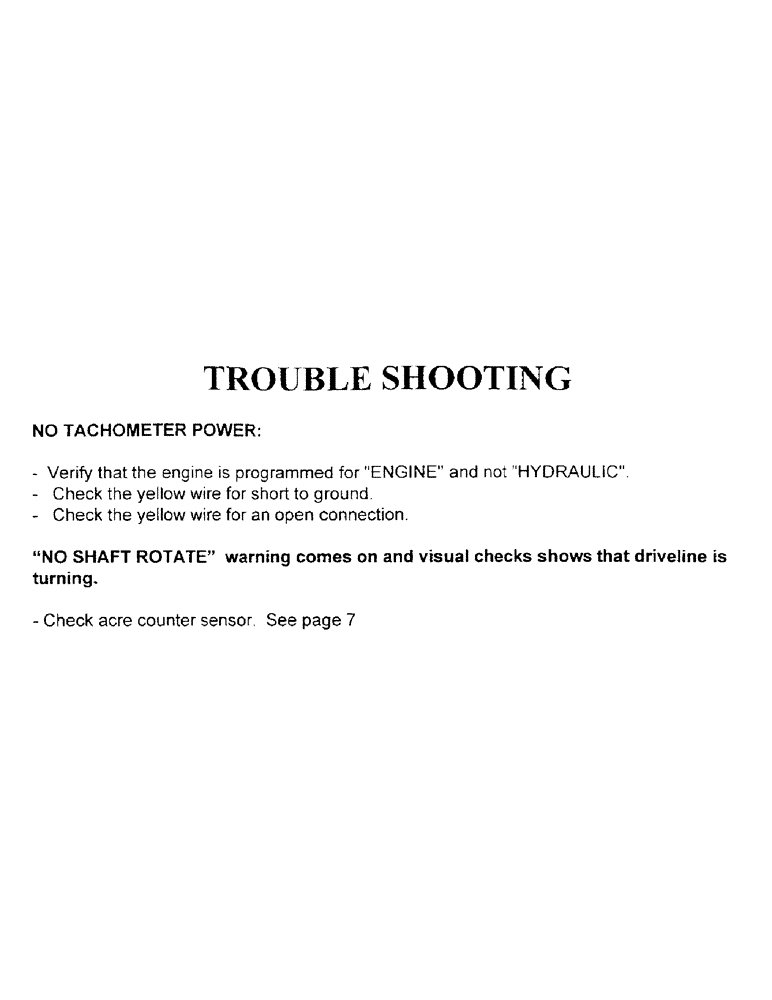 Схема запчастей Case IH 3400 - (C30) - TROUBLE SHOOTING 