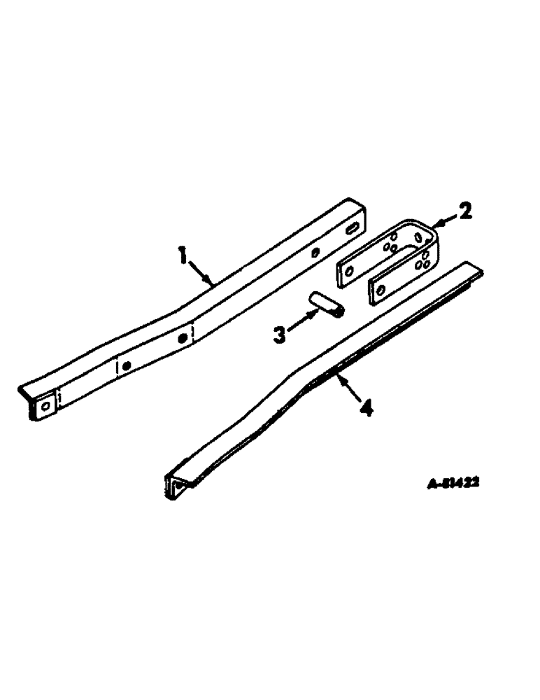 Схема запчастей Case IH 66-SERIES - (U-51) - HITCH EXTENSION ATTACHMENT, FOR 2 AND 4-ROW PLANTERS 