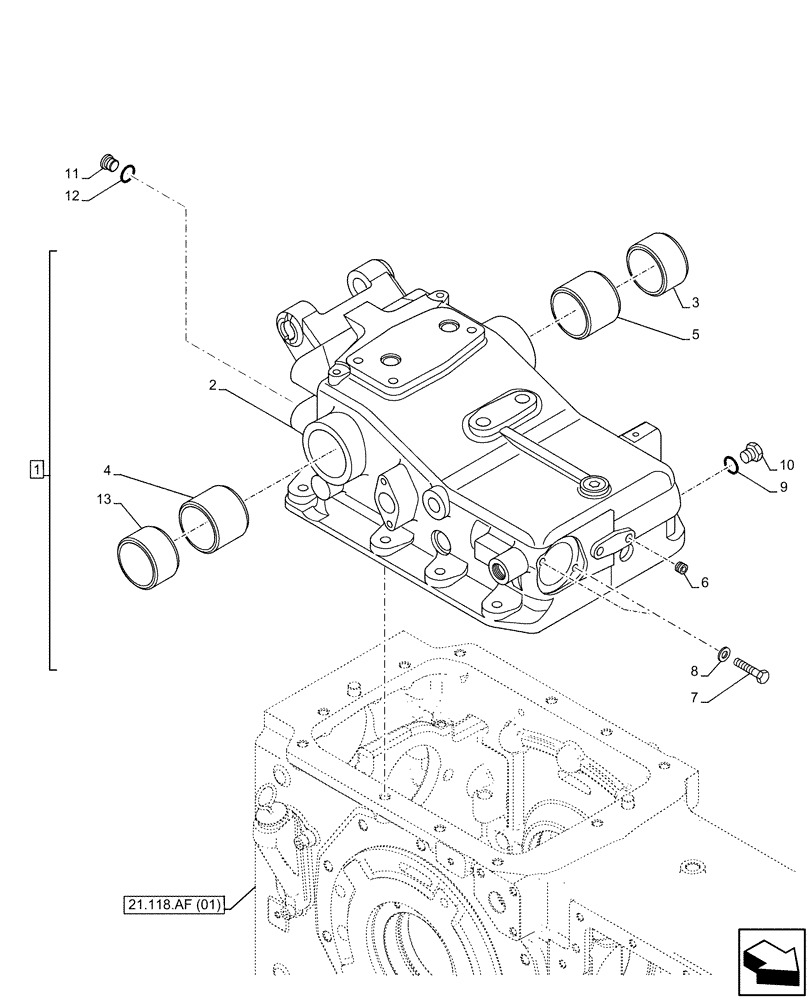 Схема запчастей Case IH FARMALL 85C - (37.110.AP[03]) - VAR - 390832 - HYDRAULIC LIFT, HOUSING, HI-LO, CAB (37) - HITCHES, DRAWBARS & IMPLEMENT COUPLINGS