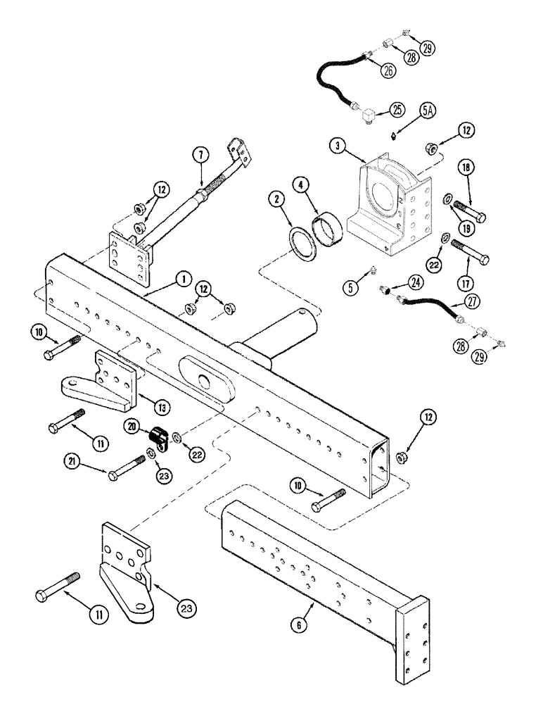 Схема запчастей Case IH 2388 - (05-13) - AXLE, STEERING - EXTENSIONS - POWER GUIDE AXLE - DUAL STEERING CYLINDER (11) - TRACKS/STEERING