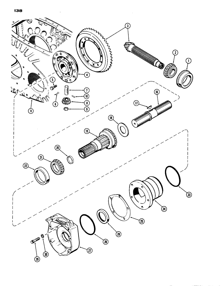 Схема запчастей Case IH 1070 - (138) - DIFFERENTIAL (06) - POWER TRAIN