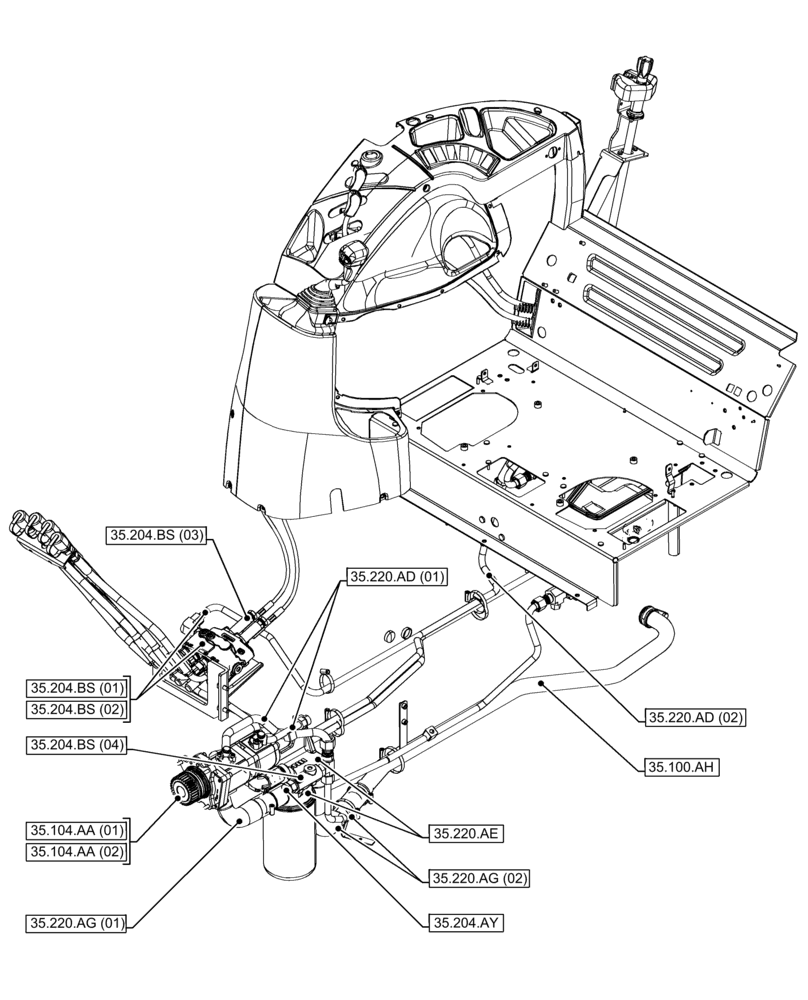 Схема запчастей Case IH FARMALL 75C - (35.000.00[03]) - SECTION INDEX - HYDRAULIC SYSTEMS (35) - HYDRAULIC SYSTEMS