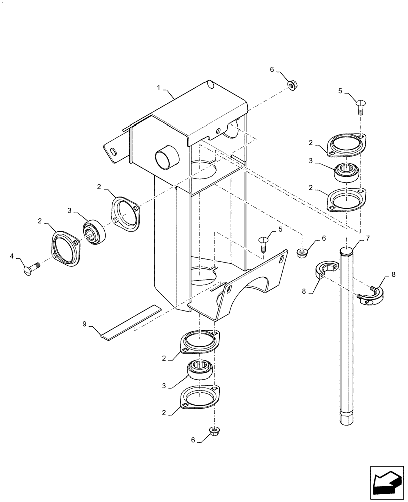 Схема запчастей Case IH 6140 - (73.335.AC[03]) - RH STRAW SPREADER DRIVE ASSY (73) - RESIDUE HANDLING