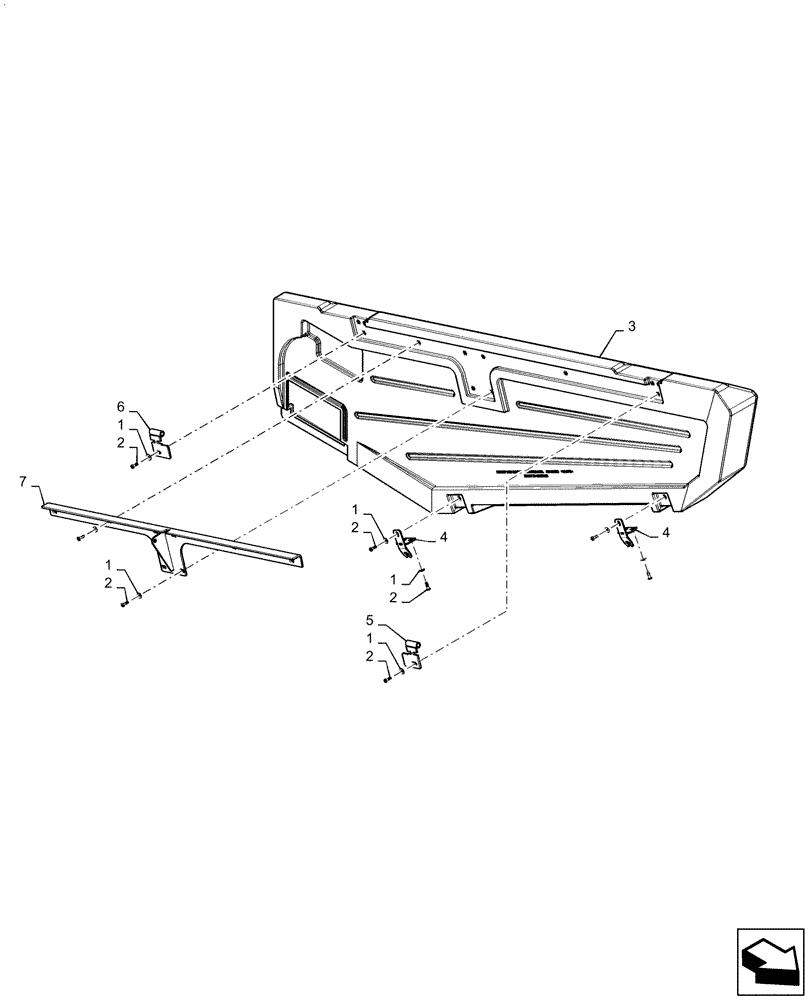 Схема запчастей Case IH DH253 - (58.130.BB[02]) - SHIELD, CROP DEFLECTOR RH, ASSY (58) - ATTACHMENTS/HEADERS