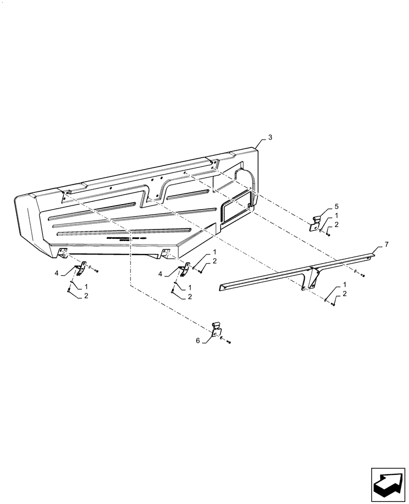 Схема запчастей Case IH DH403 - (58.130.BB[03]) - SHIELD, CROP DEFLECTOR LH, ASSY (58) - ATTACHMENTS/HEADERS