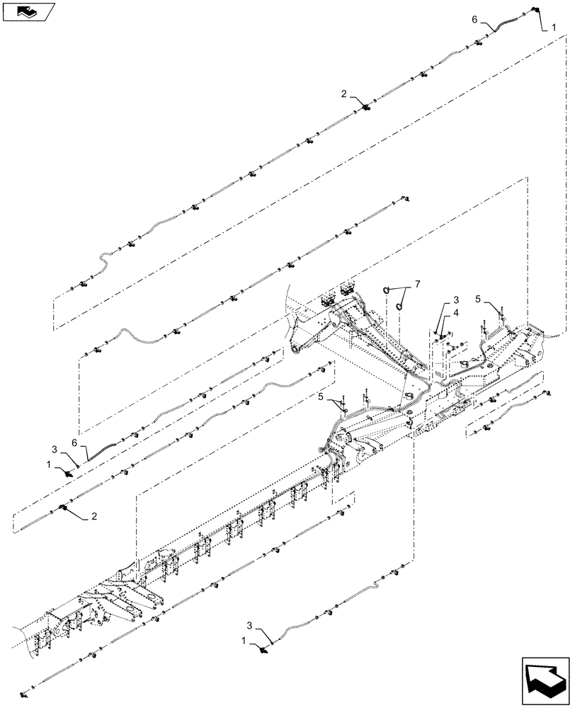 Схема запчастей Case IH 1265 - (63.100.AE[05]) - LIQUID FERTILIZER DELIVERY (63) - CHEMICAL APPLICATORS