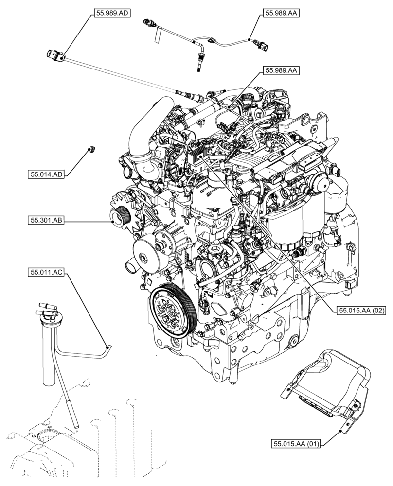 Схема запчастей Case IH FARMALL 75C - (55.000.00[05]) - SECTION INDEX - ELECTRICAL SYSTEMS (55) - ELECTRICAL SYSTEMS