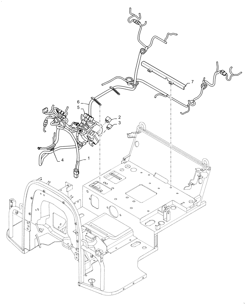 Схема запчастей Case IH FARMALL 35C - (55.000.AA[03]) - FRAME WIRING ASSY, FARMALL 30C, 35C (55) - ELECTRICAL SYSTEMS