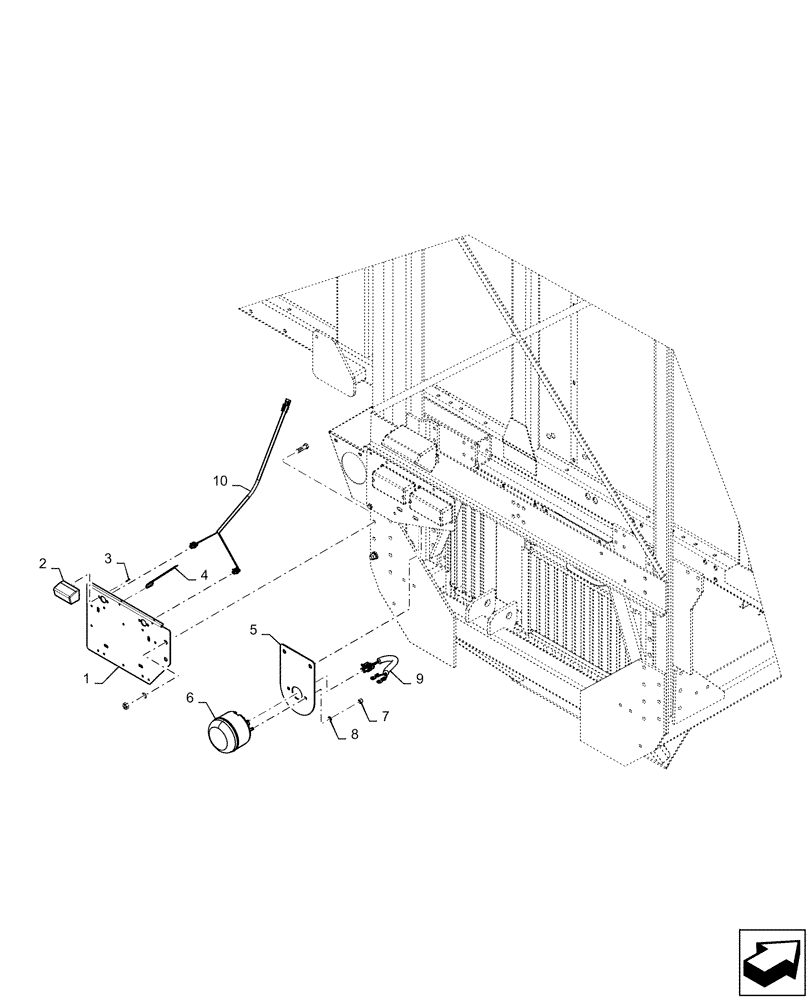 Схема запчастей Case IH CPX420 - (04-31) - REAR, LICENSE PLATE LAMP & SUPPORT (06) - ELECTRICAL SYSTEMS