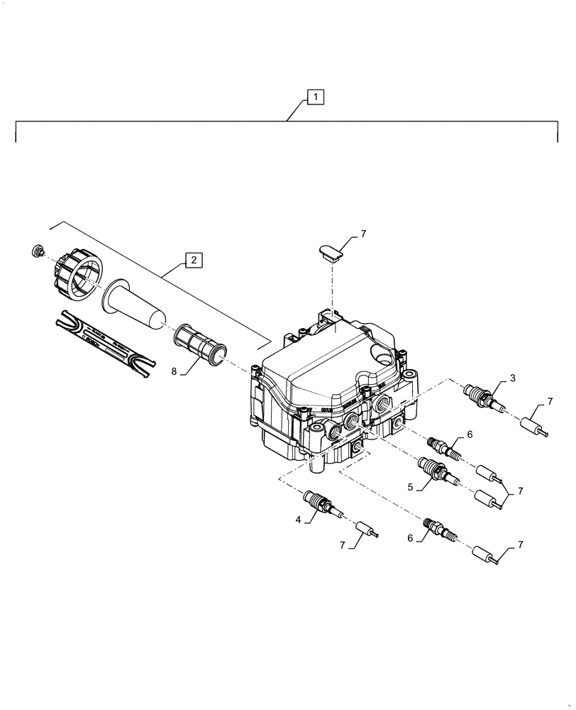 Схема запчастей Case IH 5140 - (10.500.AC[01]) - DEF ELECTRONIC CONTROL UNIT (10) - ENGINE