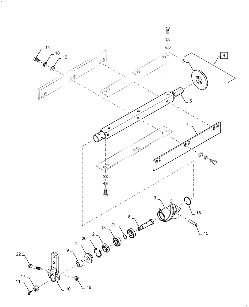 Схема запчастей Case IH 5505-65 - (58.210.AK[03]) - ROLLER ASSY, RH, WITH CHOPPER (58) - ATTACHMENTS/HEADERS