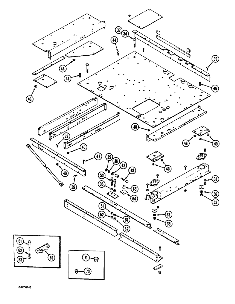 Схема запчастей Case IH 1660 - (9H-24) - OPERATORS PLATFORM (CONTD) (12) - CHASSIS