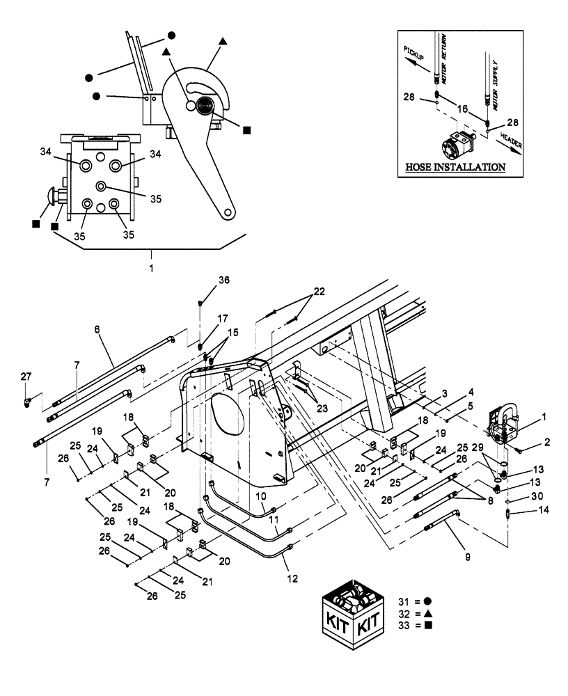 Схема запчастей Case IH 2016 - (20.05) - HYDRAULICS (35) - HYDRAULIC SYSTEMS