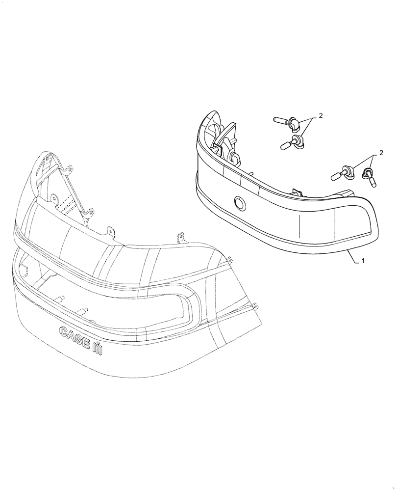 Схема запчастей Case IH FARMALL 35A - (55.404.AQ[01]) - HEADLAMP (55) - ELECTRICAL SYSTEMS