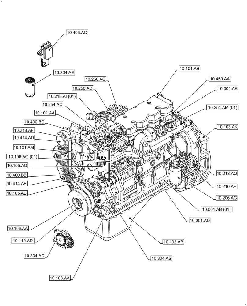 Схема запчастей Case IH F4HFE613K B002 - (00.000.10) - PICTORIAL INDEX (00) - GENERAL & PICTORIAL INDEX
